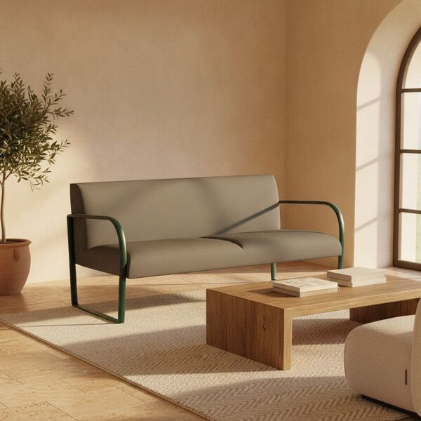 2-Seat Upholstered Sofa 01 3D model in a living room interior scene