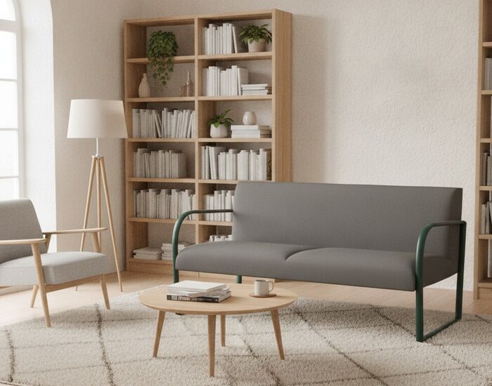 2-Seat Upholstered Sofa 01 3D Model