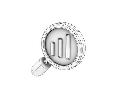 ICON 3D Cartoon Series Predictive Analytics & Decision Support sv