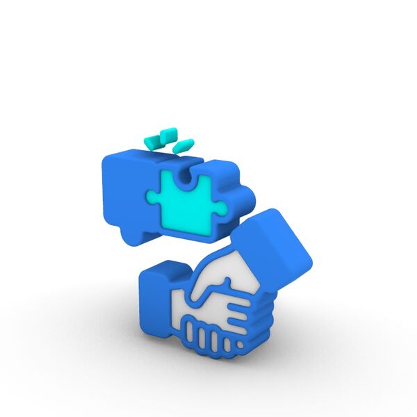 3D Cartoon Series Supplier Relationship Management Icon 3D Model