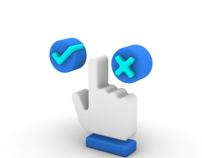 3D Cartoon Series Human Decision Making Icon 3D Model