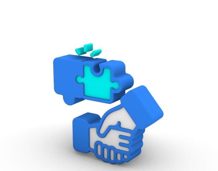 3D Cartoon Series Supplier Relationship Management Icon 3D Model