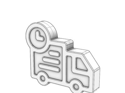 ICON 3D Cartoon Series Transportation Management sv