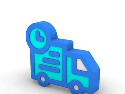 ICON 3D Cartoon Series Transportation Management rv