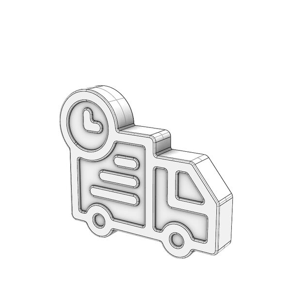 ICON 3D Cartoon Series Transportation Management sv