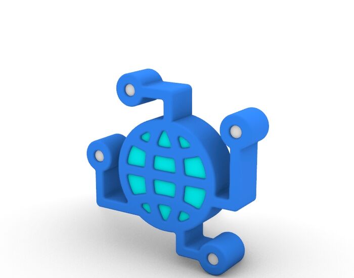 3D Cartoon Series Technology Integration Icon 3D Model
