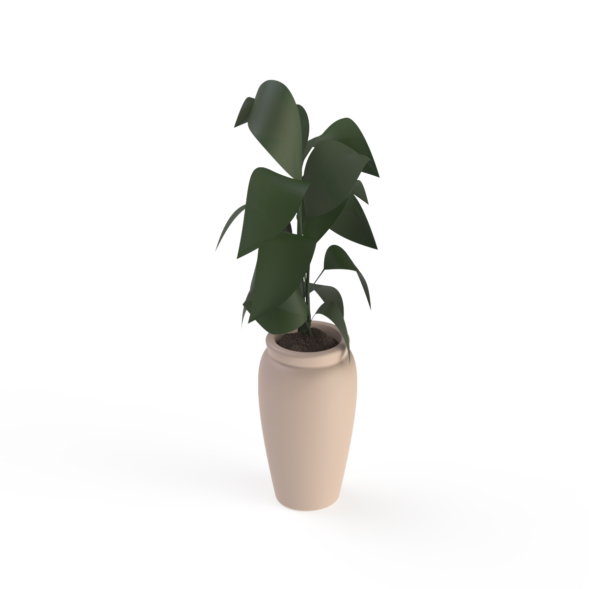 Ceramic And Plant Pot 13 3D Model