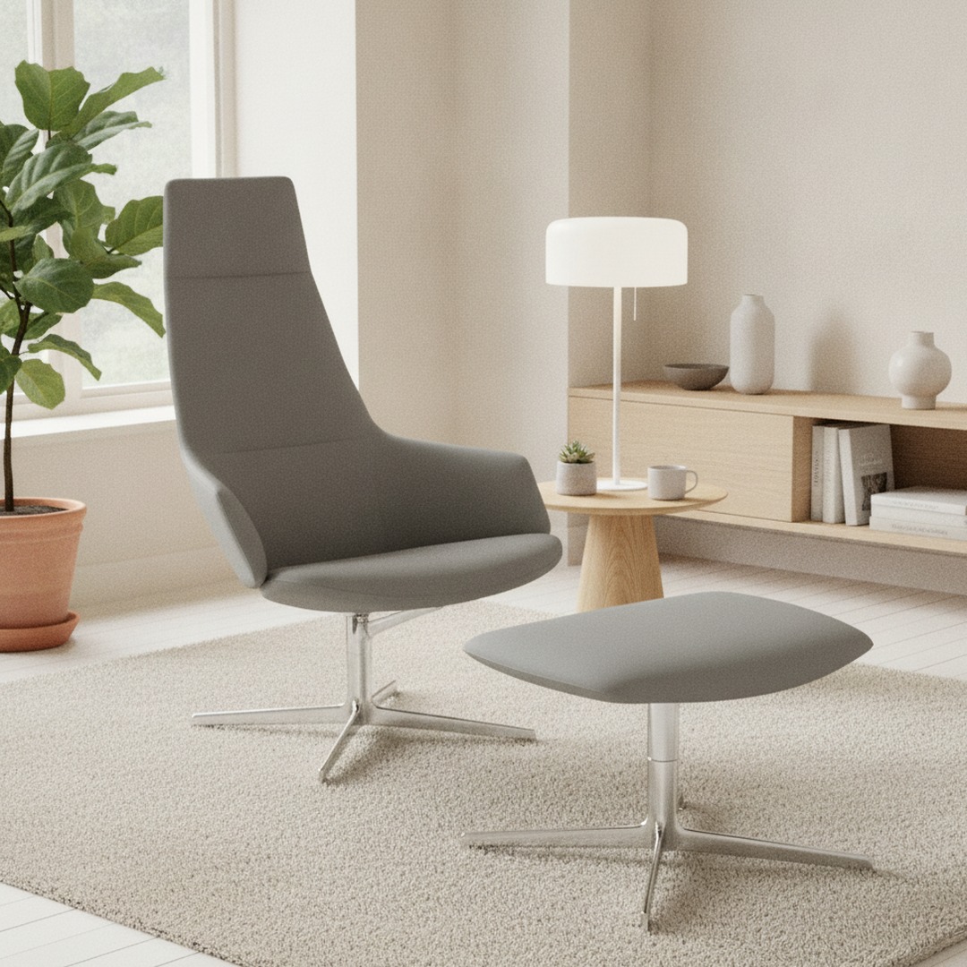 4-Star-Base Lounge Armchair 01 3D Model