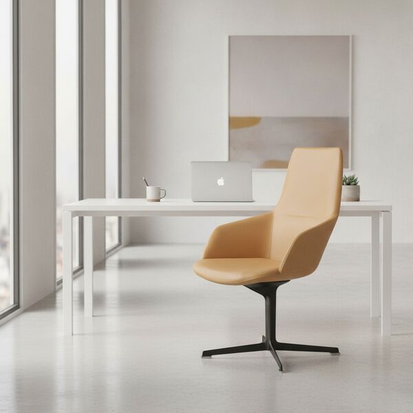 4-Star-Base Office Armchair 01 3D model in a workplace interior scene