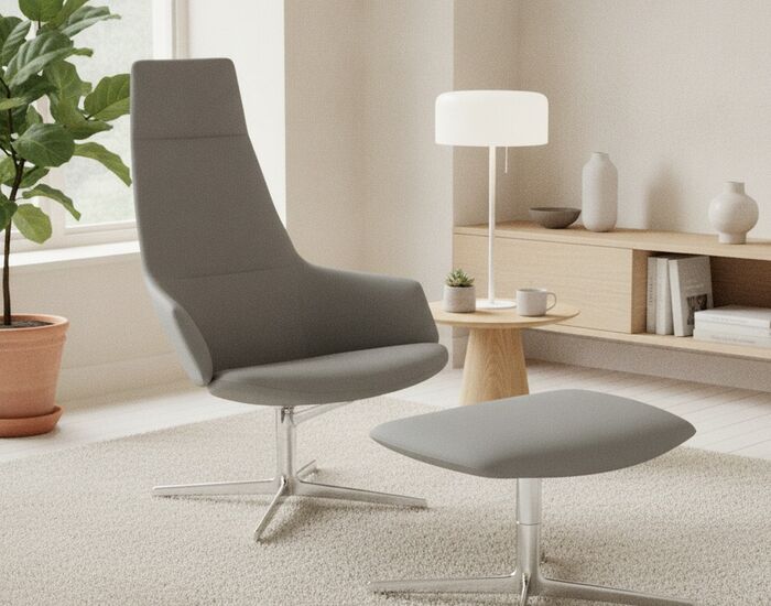 4-Star-Base Lounge Armchair 01 3D Model