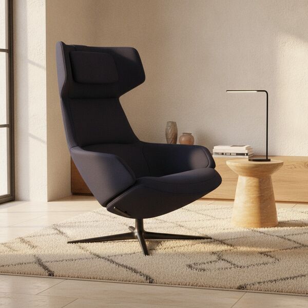Club Lounge Armchair 01 3D model in a living room interior scene