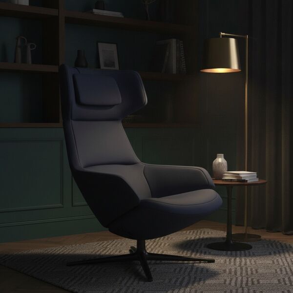 Club Lounge Armchair 01 3D model in a living room interior scene
