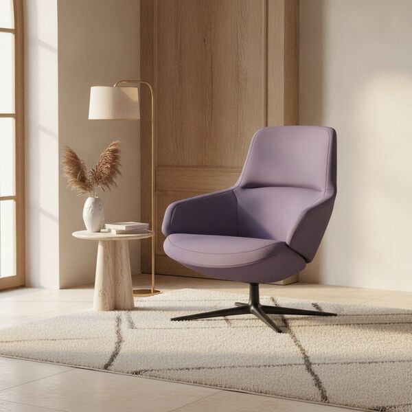 Low-Back Club Armchair 01 3D model in a living room interior scene