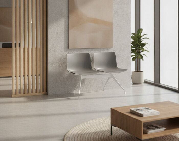 2-Seat Beam Bench 01 3D Model