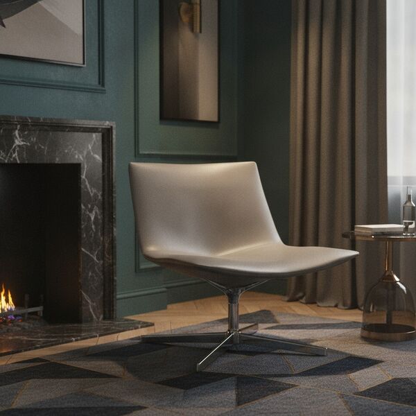 Fabric 4-Star Lounge Chair 01 3D Model