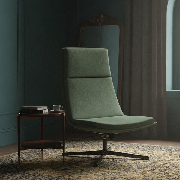 4-Star Soft Lounge Chair 01 3D model in a living room interior scene
