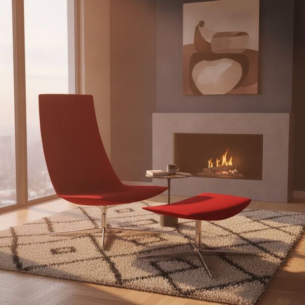 Lounge Chair 02 3D model in a living room interior scene