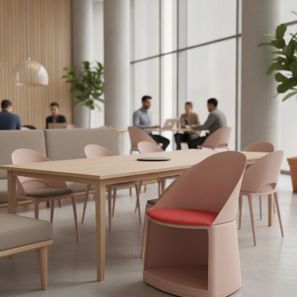 Shell Chair 03 3D model in a college and university interior scene