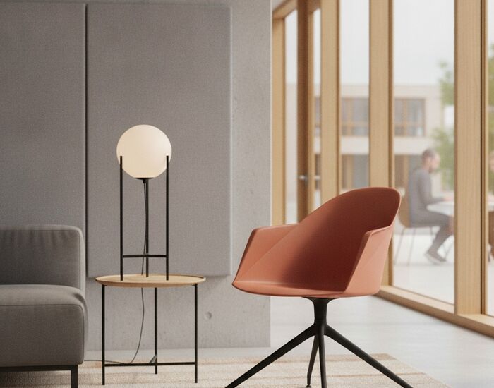 Swivel-Trestle Shell Armchair 01 3D Model