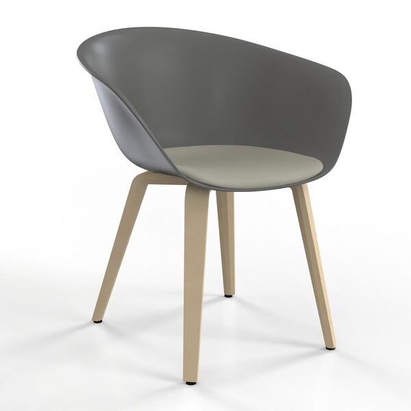 xArper Duna 02 Armchair Woodlegs 4223 - view 1238, Arper
