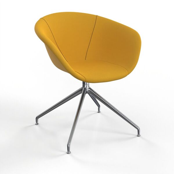 Swivel-Trestle Shell Armchair 03 3D model render view