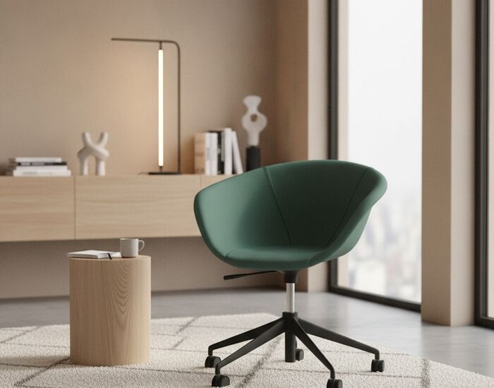 Padded 5-Star Shell Armchair 03 3D Model