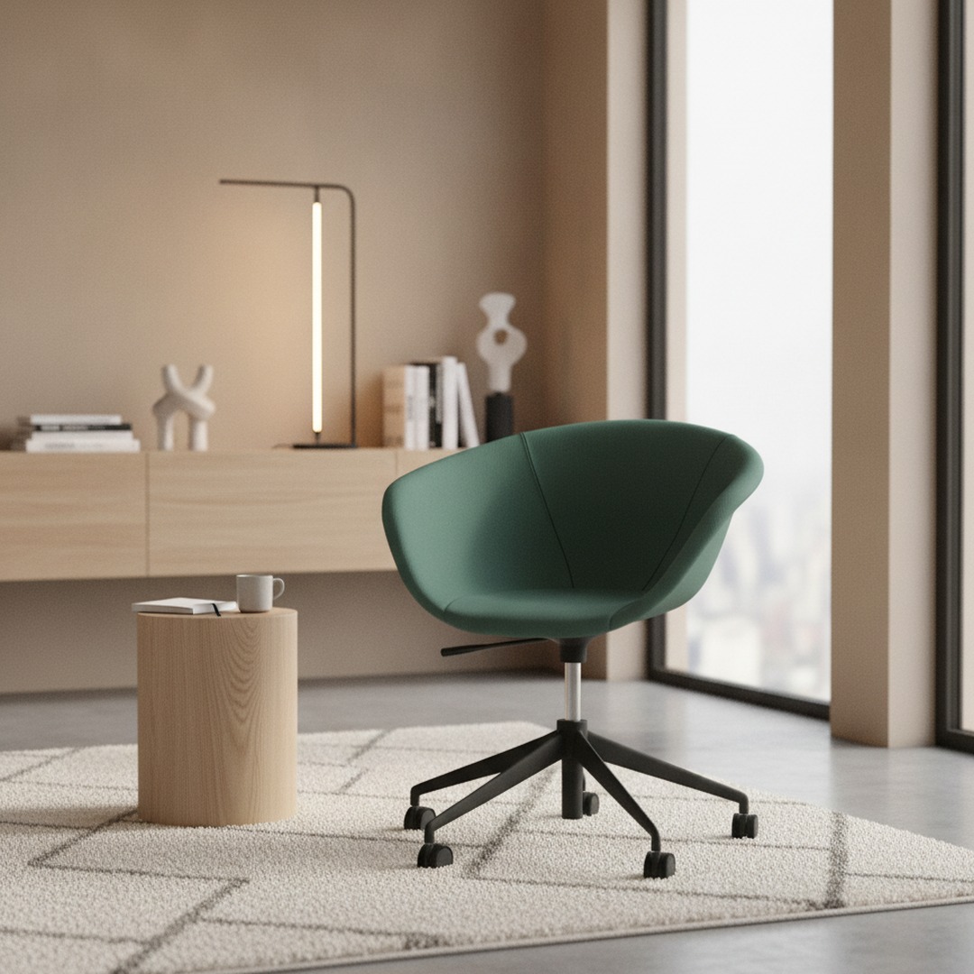 Padded 5-Star Shell Armchair 03 3D Model