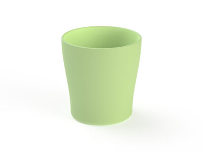 Ceramic Green Round Pot 06 3D Model
