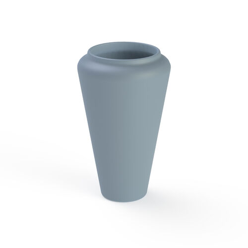 Ceramic Blue Round Pot 03 3D Model