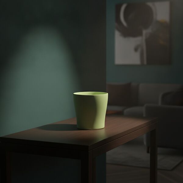 Ceramic Green Round Pot 06 - interior view 2