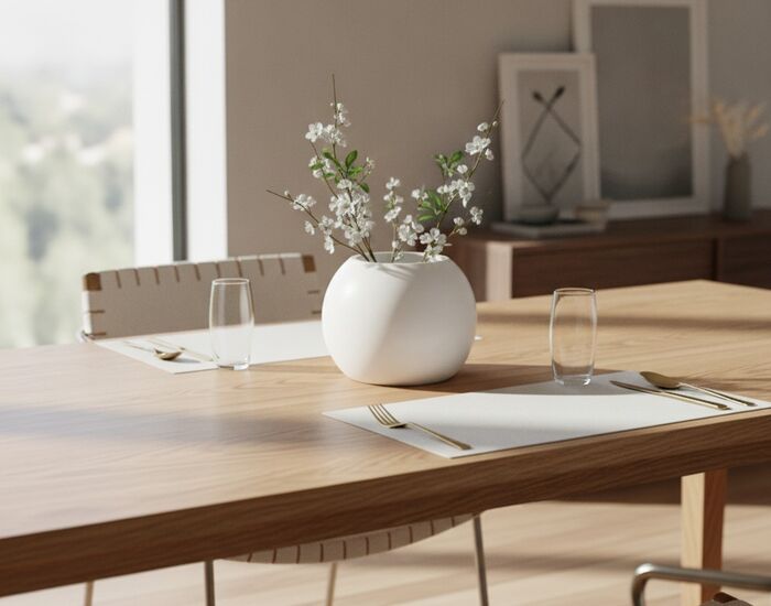 Ceramic White Round Pot 05 3D Model