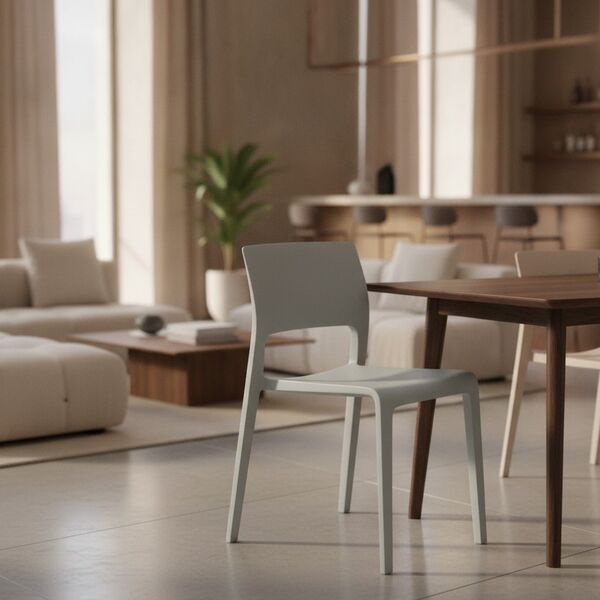 Shell Chair 04 3D model in a restaurant bar interior scene