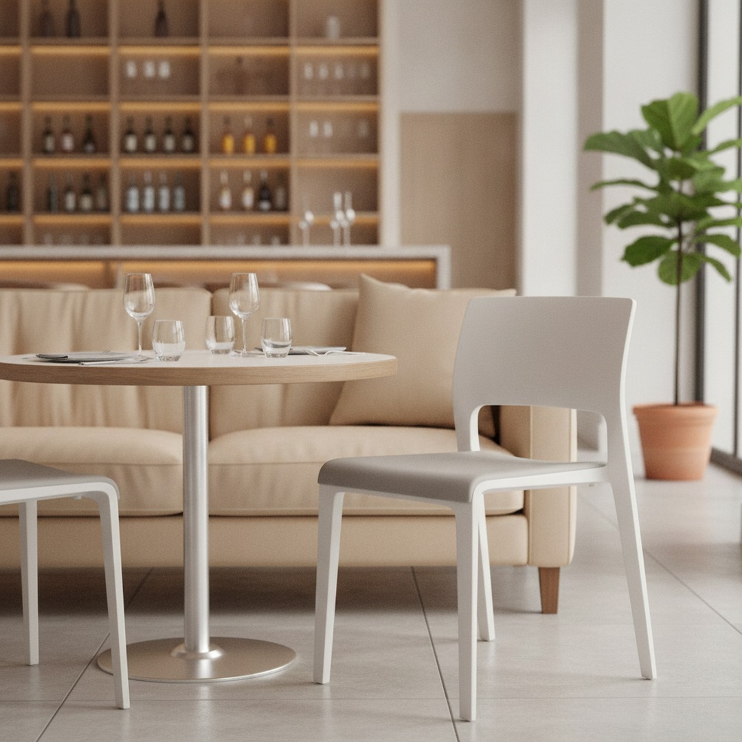 Padded-Seat Shell Chair 04 3D Model