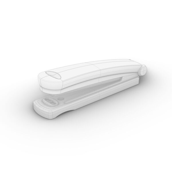 Stapler 01 3D Model - shaded view, clean NURBS geometry for Rhino