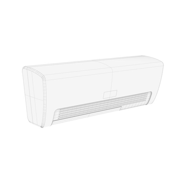 Samsung Air Conditioner 3D model — clay shaded view