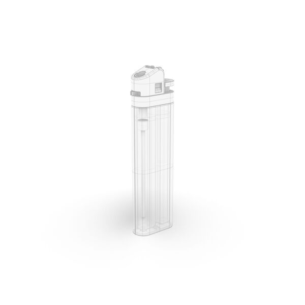 Lighter 01 3D Model - shaded view, clean NURBS geometry for Rhino