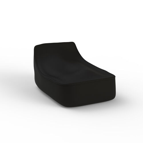 Armchair Fabric Black Pouf 04 3D Model