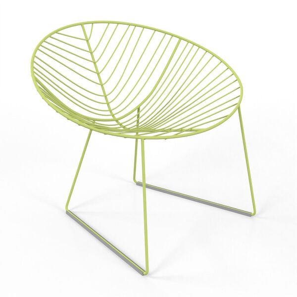 Sled-Base Wire Armchair 01 3D model render view