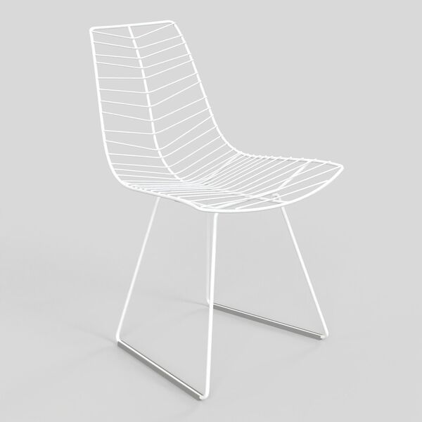 Sled-Base Wire Chair 01 3D model render view