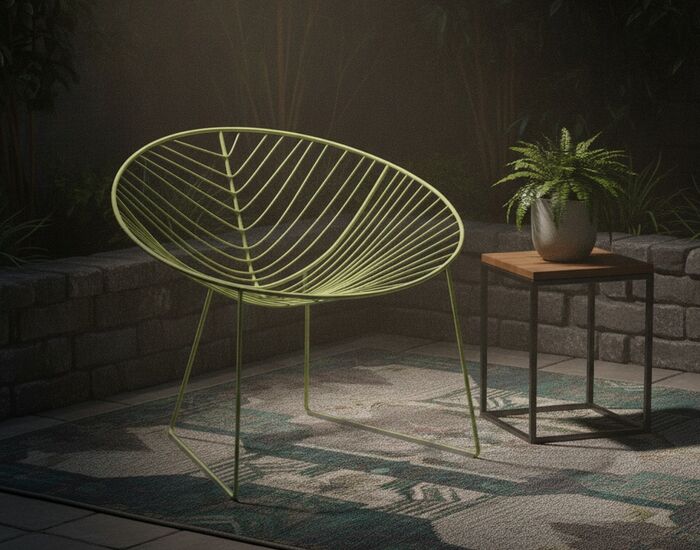 Sled-Base Wire Armchair 01 3D Model