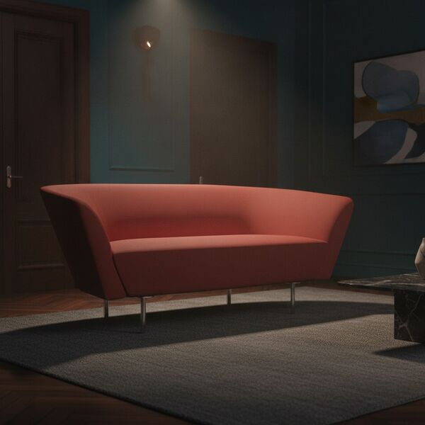 2-Seat Compact Sofa 01 3D Model