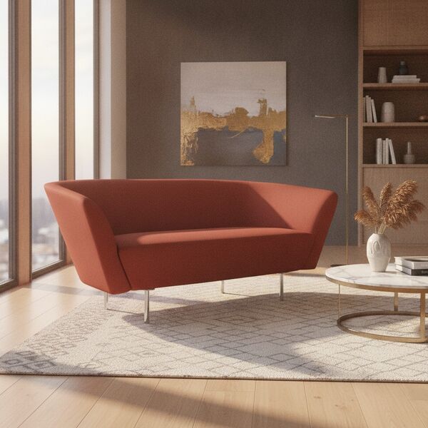 2-Seat Compact Sofa 01 3D model in a living room interior scene
