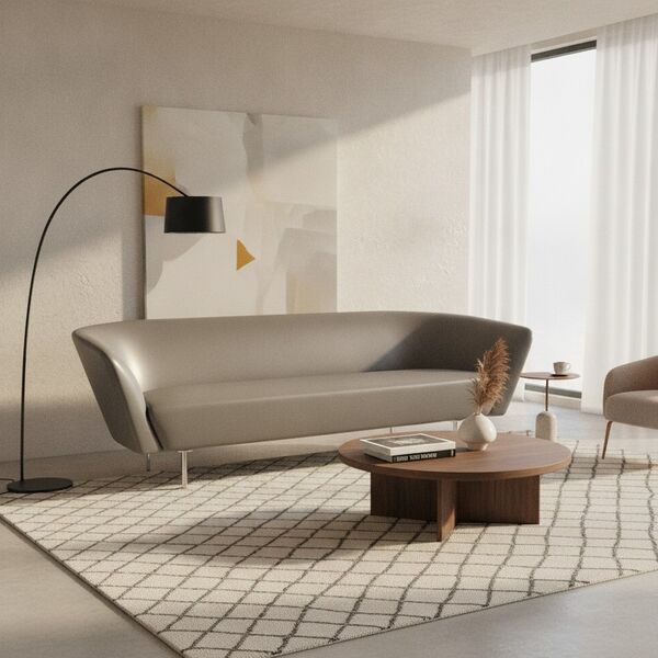 3-Seat Compact Sofa 01 3D Model