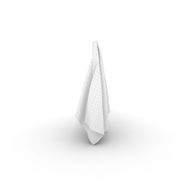Towel Hand 01 3D Model - shaded view, clean NURBS geometry for Rhino