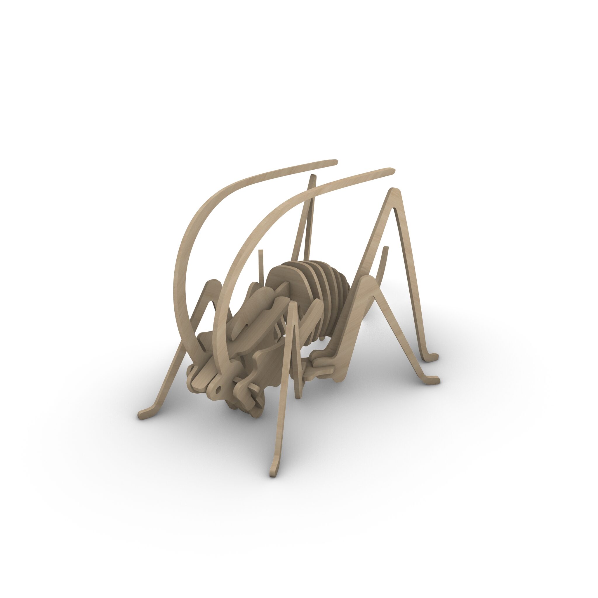 Plywood Toy Grasshopper 3D Model