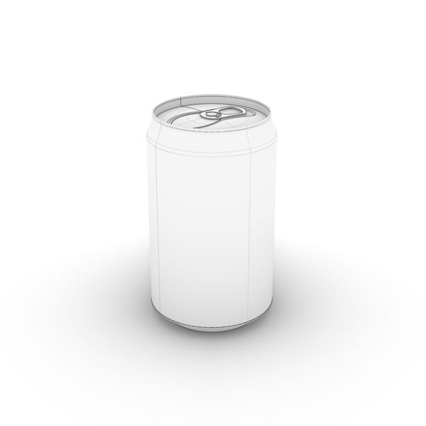 Coca Cola Can 3D model — clay shaded view