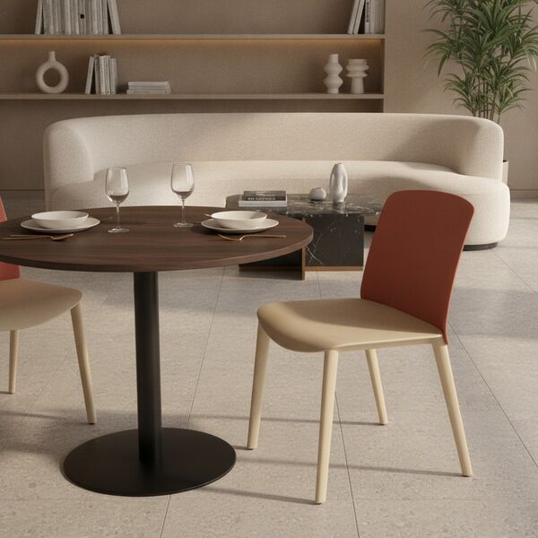 Wood-Leg Polypropylene Shell Chair 05 3D Model