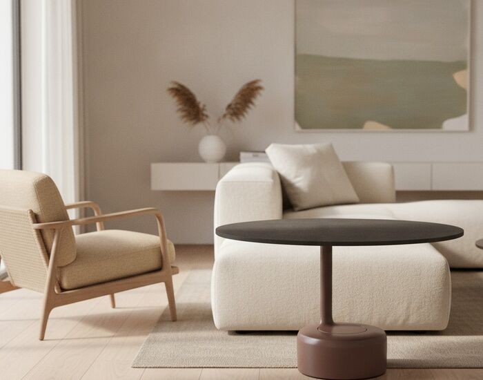Ceramic-Top Side Table 01 3D Model