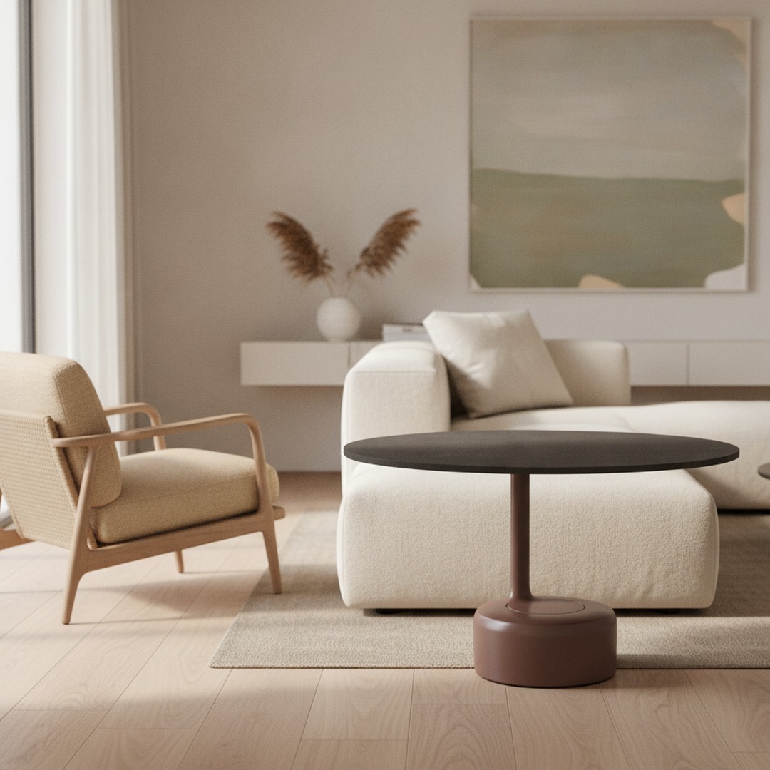 Ceramic-Top Side Table 01 3D Model
