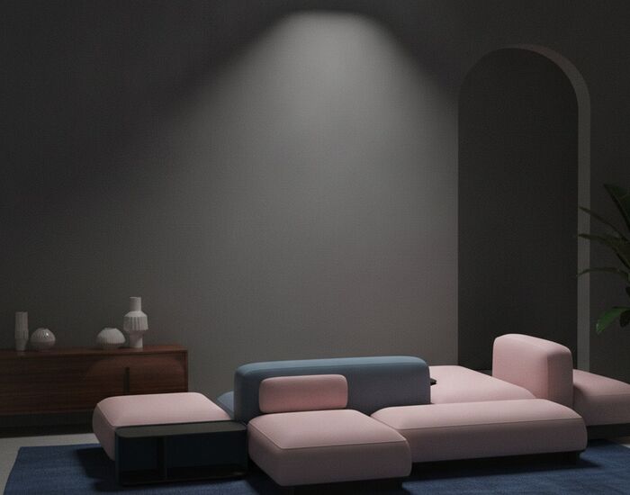 Living Room Seating Composition 02 3D Model